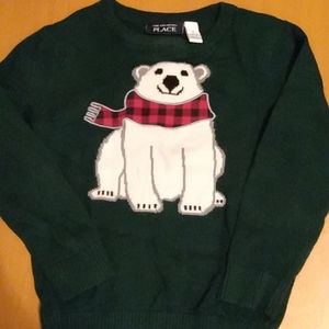 Polar bear children's place Christmas sweater